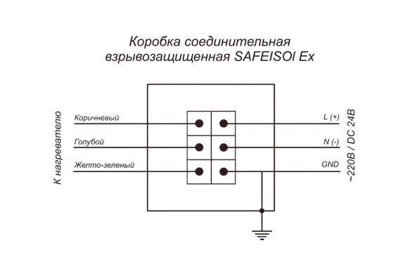 Схема соединения нагревателя Safeisol НГК-хх